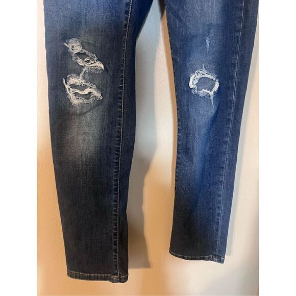 Judy Blue Women’s Size 26 Stretch Skinny Jeans Blue Dark Wash Denim Distressed - Picture 4 of 11